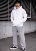 Grey Trouser White Hoodie Premium Comfort Set