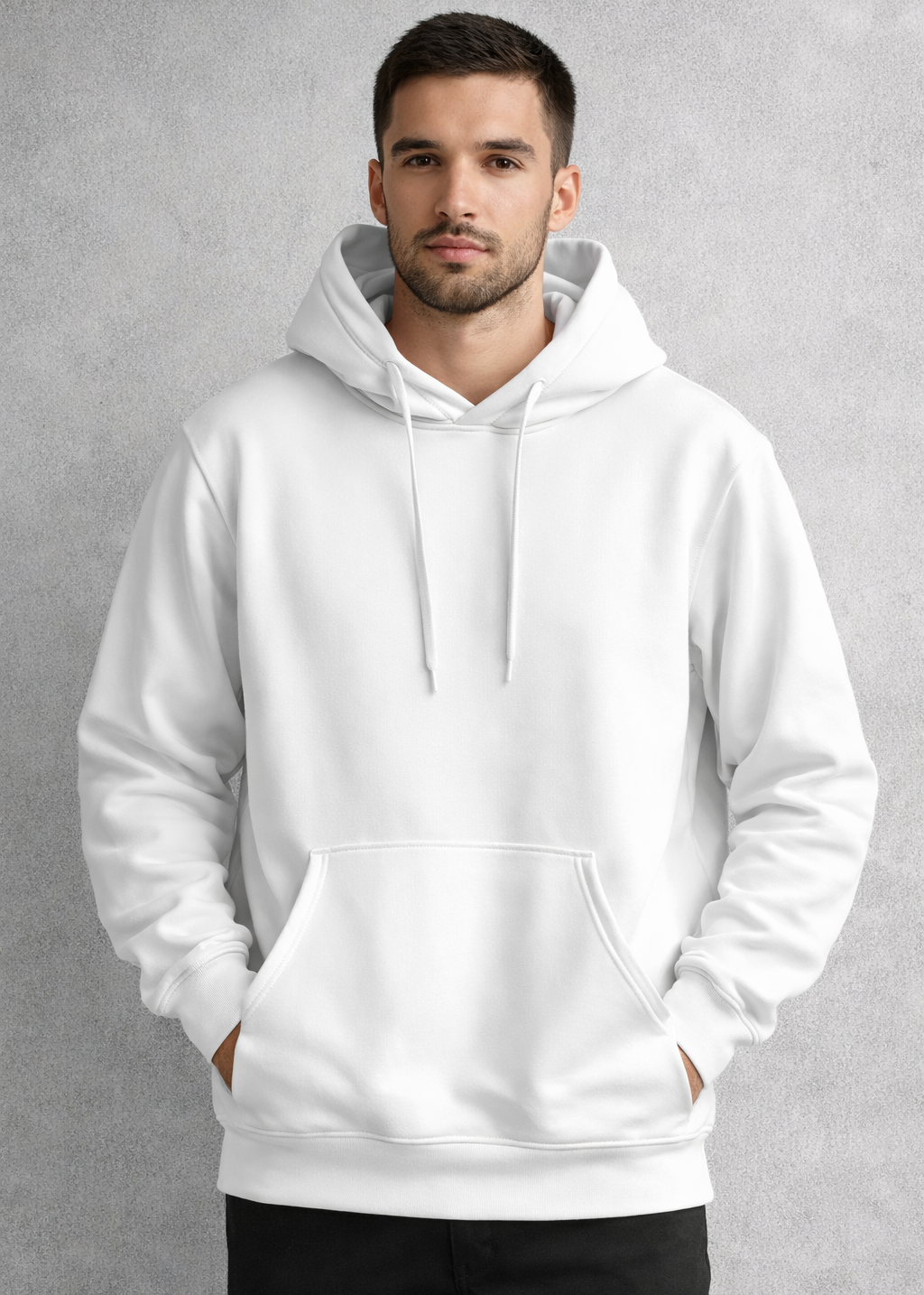 Premium White Pullover Hoodie