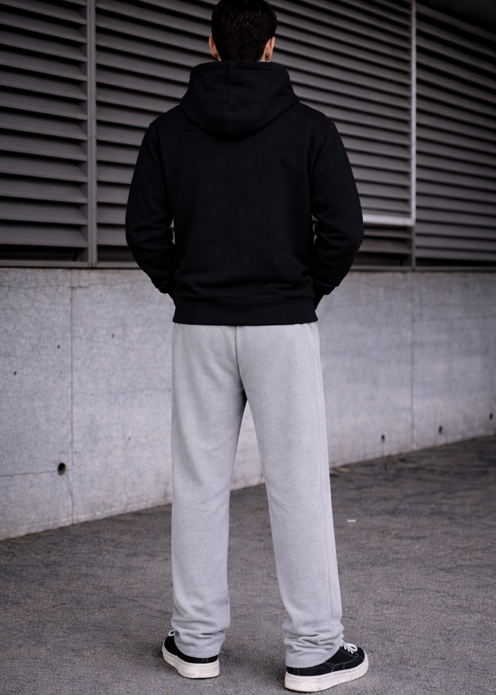 Black Hoodie  Grey Trouser Premium comfort Set